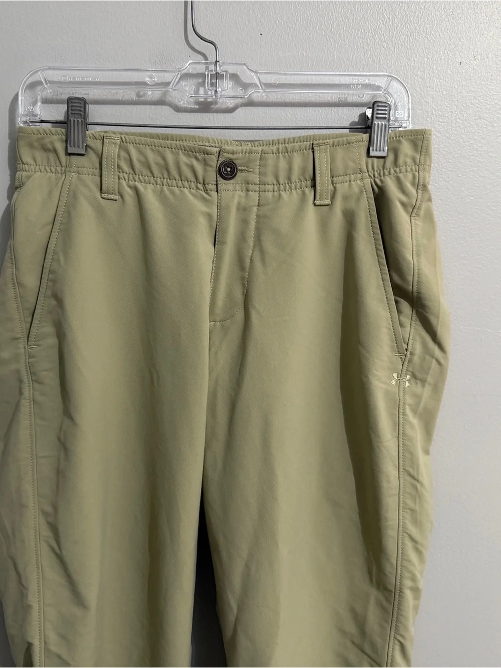 Under Armour Pants Mens 30 Tapered Match Play Golf Tan Performance Comfort